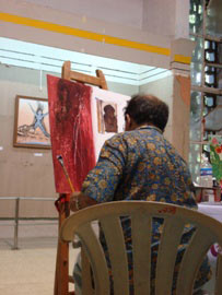 Demonstration of Acrylic painting by Suhas Bahulkar
