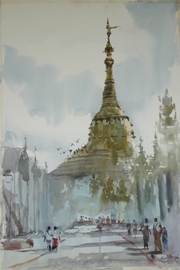 Demonstration of Watercolour painting by Ravi Deo