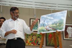 Demonstration of Painting by Sanjay Shelar & Khilchand Chaudhary