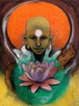 Dhyanastha 1, Painting by Amit Dutt, Pastel on Paper, 30 x 40 inches