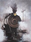Nostalgia of Steam Locomotives - 07, Painting by Kishore Biswas