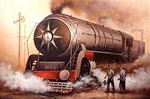 Nostalgia of Steam Locomotives - 14, Painting by Kishore Biswas