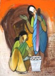 Love & Life Series - II, Painting by Sudhir Bangar, Acrylic on Canvas, Figurative, 45 x 33 inches Love & Life Series - II, Painting by Sudhir Bangar, Acrylic on Canvas, Figurative, 45 x 33 inches