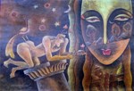 Untitled I, Painting by V. Krishna Ashok, Acrylic on canvas, 12 x 20 inches