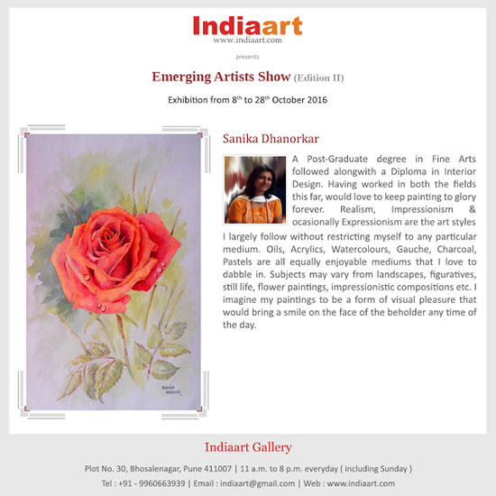 Second edition of Emerging Artists Show by Indiaart gallery, Pune - Sanika Dhanorkar