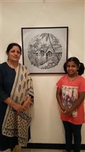 Chitra Vaidya with her student