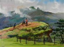In the Hills - XI, Painting by Chitra Vaidya, Watercolour  on Paper, 13.5  x  21  inches