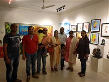 Nupur Sinha with guests at Indiaart Gallery, Pune - 2
