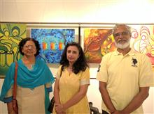 Rupal Buch with  guests at Indiaart Gallery, Pune - 2