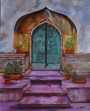 Darwaaza, Painting by Nidhi Mittal, Acrylic on Canvas, 20 x 16 inches