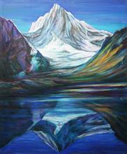 Himalaya collection - 1, Paintings by Kishor Randiwe, Oil on Canvas, 36 x 30 inches