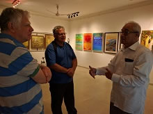 Edor and other guest from Israel listen to Shashi Sharma 