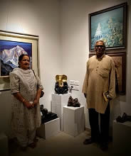 Mrs. and Prof. V. K. Jayaraman at Indiaart Gallery