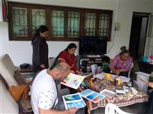 Participants working at the watercolour painting workshop at Indiaart Gallery, Pune - 1 