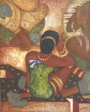 Back figure (Ajanta series), Painting by Vijay Kulkarni