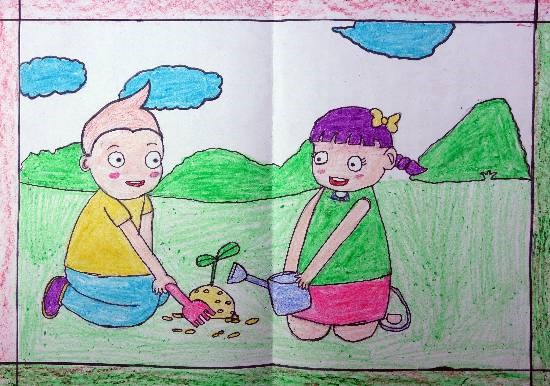 Picnic, painting by Pooja 