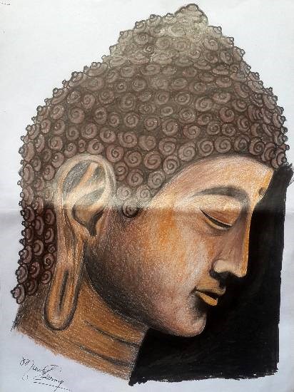 Lord Buddha, painting by Munish Sharma