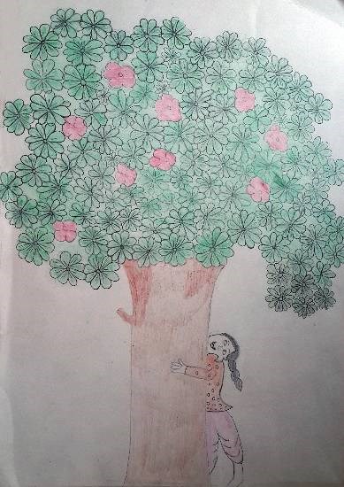 Save Trees, painting by Bhumika 