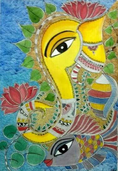 The Ganesha II, painting by Nehal Shah