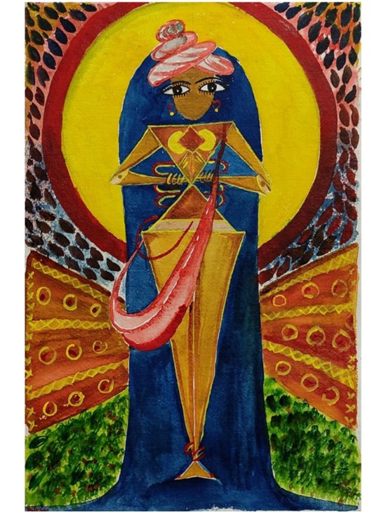 Shakti and Shiva- Energy and Consciousness, painting by Nehal Shah