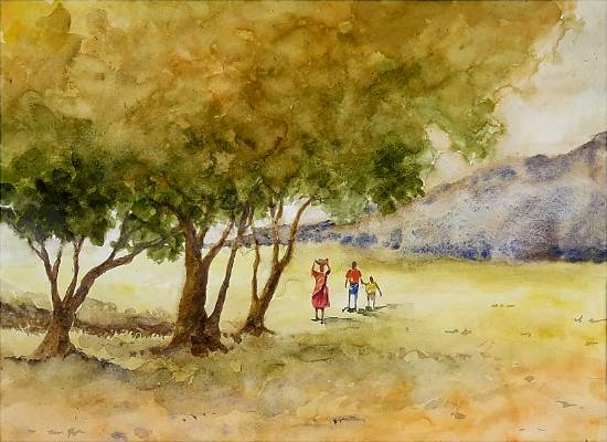 Painting  by Sneha Shinde - Rural Life - 2