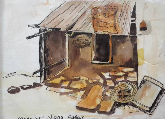 Painting  by Nigar Aslam - Muddy house