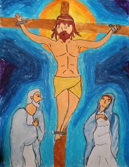 Jesus Christ, painting by Aneeka Banerjee