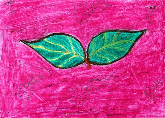 Painting  by Kavita Ranjad - Object drawing - leaf