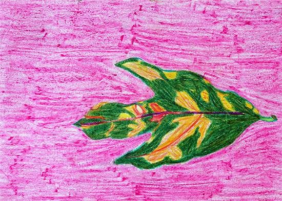 Object drawing - leaf, painting by Vaishali Kharad