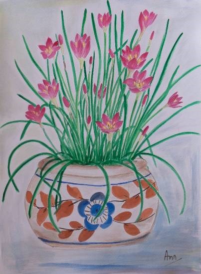 Poppies - 3, painting by Anjuli Minocha