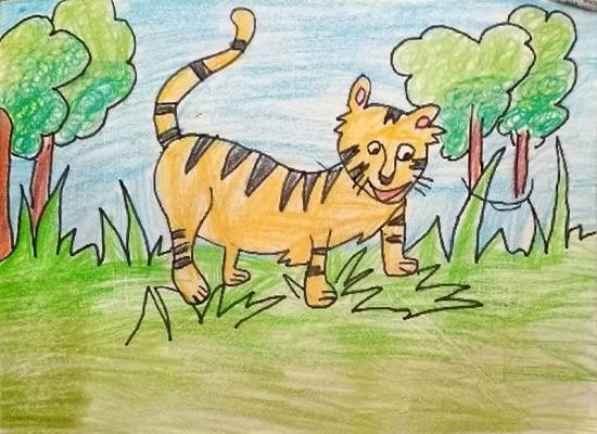 Tiger, painting by Neel Kirtane