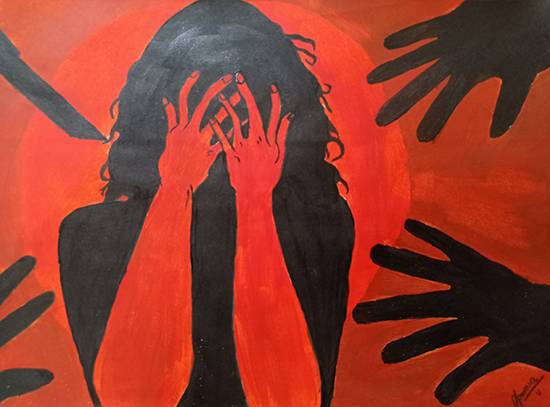 Painting  by APOORVA DWIVEDI - Once a women feels safe, humanity is saved