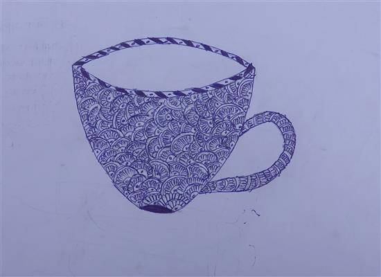 Painting  by Neha Sudhir Khutade - Cup - Doodle art