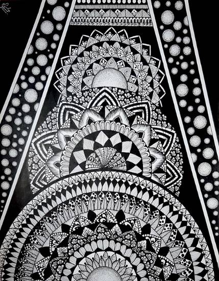 Painting  by Jyoti Agrawal - Stacked Mandala