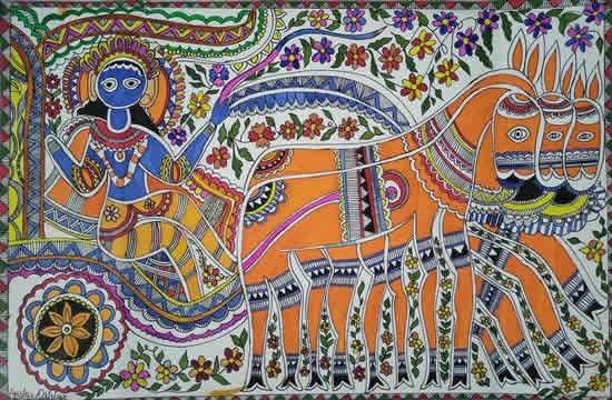 Madhubani painting, painting by Anshu Dahiya