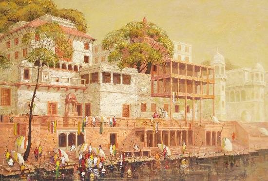 Banaras - 43, painting by Yashwant Shirwadkar