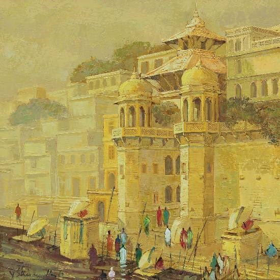 Banaras - 4, painting by Yashwant Shirwadkar