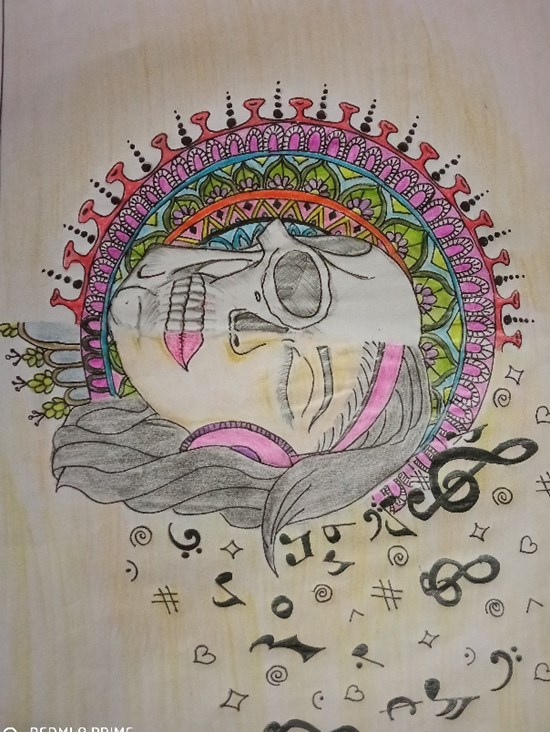 Music heals, painting by Tanushree Canton