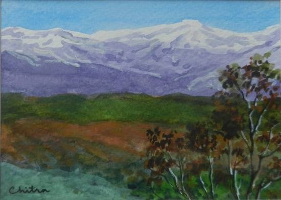 Kumaon Mountains - 8, painting by Chitra Vaidya