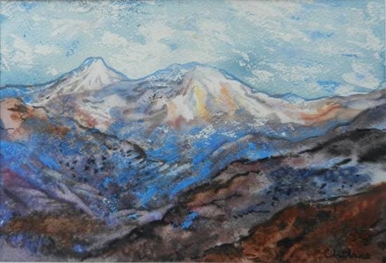 Kumaon Mountains - 6, painting by Chitra Vaidya