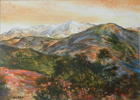 Kumaon Mountains - 31, painting by Chitra Vaidya