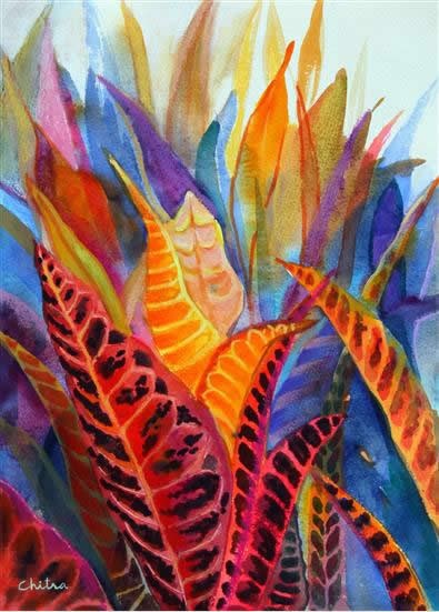 Light through Leaves, painting by Chitra Vaidya