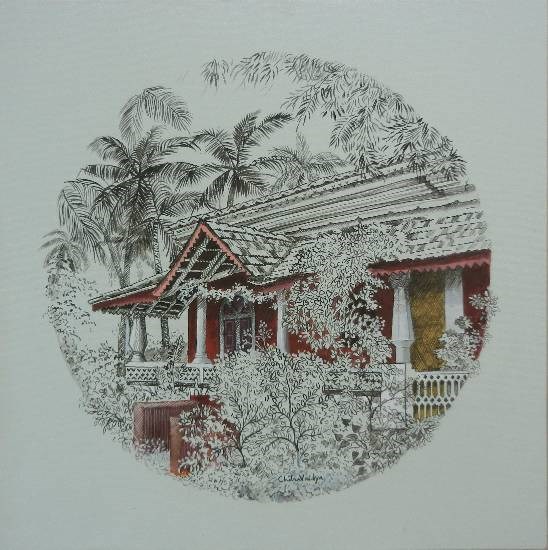 Goan House - 3, painting by Chitra Vaidya