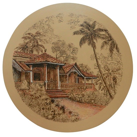 Goan House - 7, painting by Chitra Vaidya