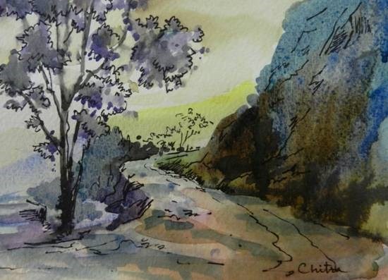 In the Hills - VI, painting by Chitra Vaidya