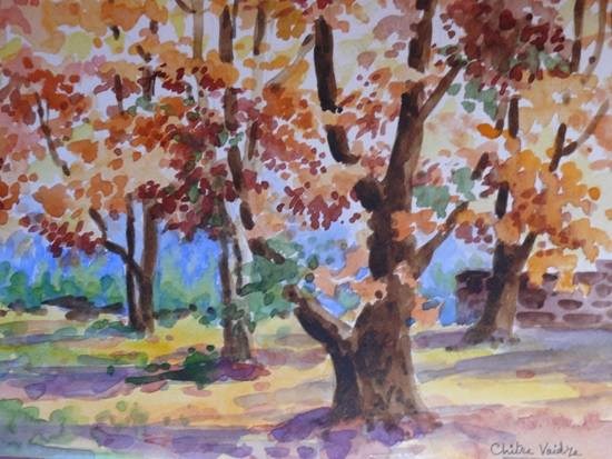 Autumn, painting by Chitra Vaidya