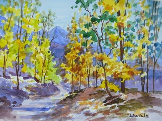 Autumn I, painting by Chitra Vaidya