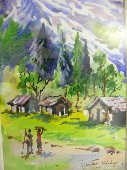 Himachal VI , painting by Chitra Vaidya