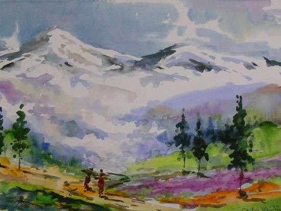 Himachal XX, painting by Chitra Vaidya