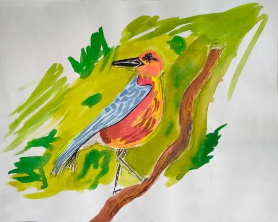 Bird, painting by Tanush Muley